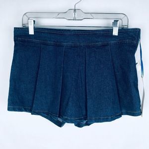 Highway Jeans Junior Size 9 Pleated Skort Dark Was
